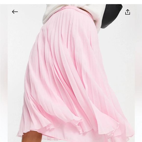 ASOS pink pleated midi skirt - Picture 4 of 12